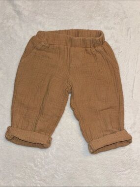 Lila & Jack Kids 100% Cotton Brown Pull-On Pants 6-9 months